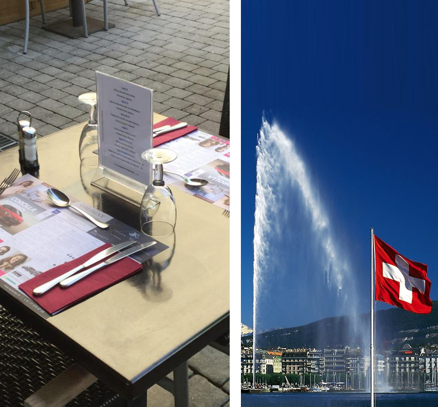Autocrea set de table publicitaire suisse