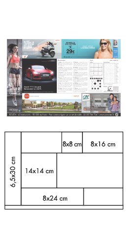 set de table publicitaire multi annonceurs