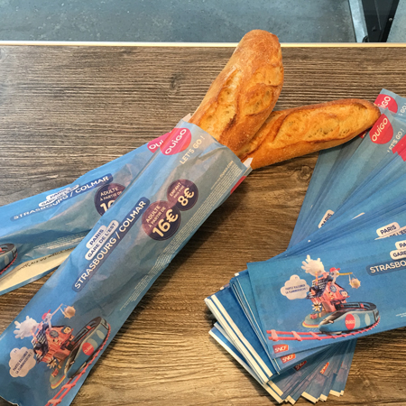 Etui à baguette publicitaire Ouigo