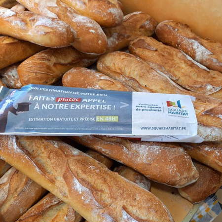 Etui à baguette publicitaire Square Habitat Bretagne