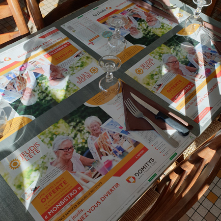 Set de table publicitaire Domitys